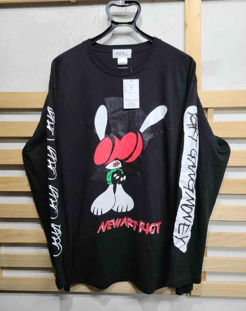 KIDILL ×SKOLOCT コラボ ロンT 黒 未使用☆KIDILL×SKOLOCT キディル ロングTシャツ 2021ss フリーサイズ