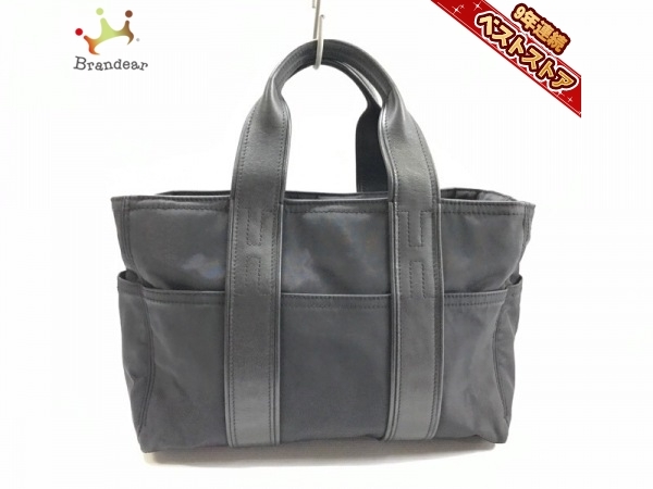 エルメス HERMES ハンドバッグ アカプルコPM ナイロン×レザー 黒