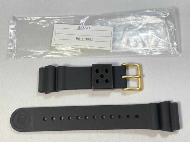 R01X018G9 SEIKO プロスペックス プロフェッショナル 22mm 純正ラバーバンド ブラック 7C46-0AL0用 ネコポス送料無料