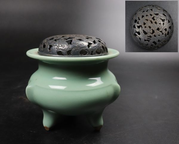 中国美術 五彩獅子牡丹唐草小壺 / 明朝 清朝 明時代 古陶磁器 骨董 古