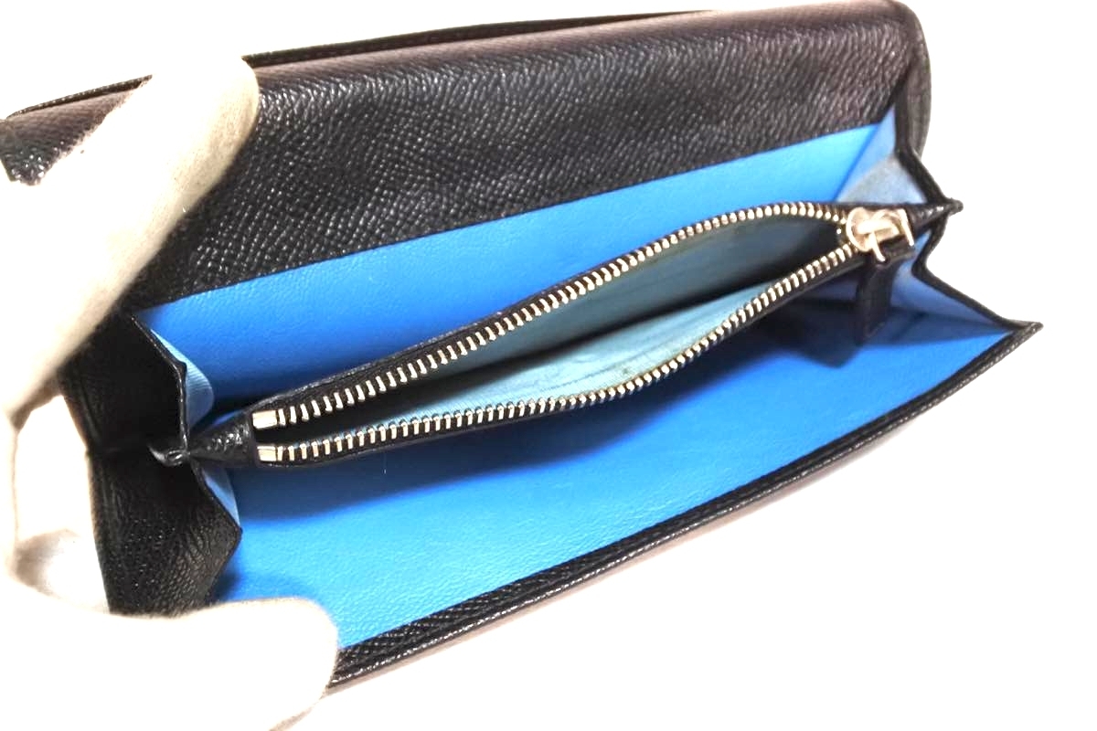 ブルガリ 長財布 ビーゼロワン BVLGARI ブラック 二つ折り レザー 極美 