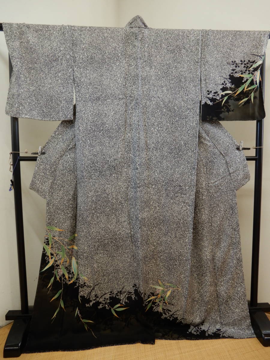 【セール】 ＜銀の斧＞正絹 しつけ付き未着用品 京友禅 糊吹染訪問着 背の高い方用 着丈176cm(仕立て上がり)｜売買されたオークション情報、yahooの商品情報をアーカイブ公開 - オークファン 仕立て上がり