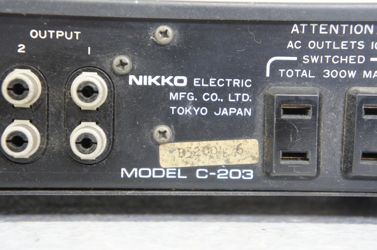 NIKKO ニッコー 日幸電子 プリアンプ C-203 現状 □a358312g C-203