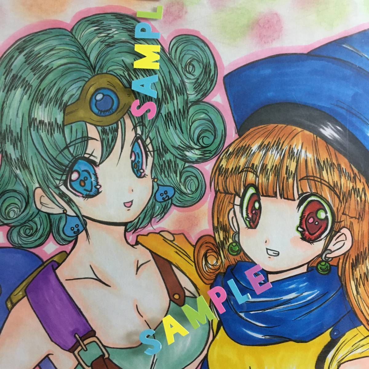 手描き イラスト 【ドラクエ4】 女勇者&アリーナ☆(手描きイラスト