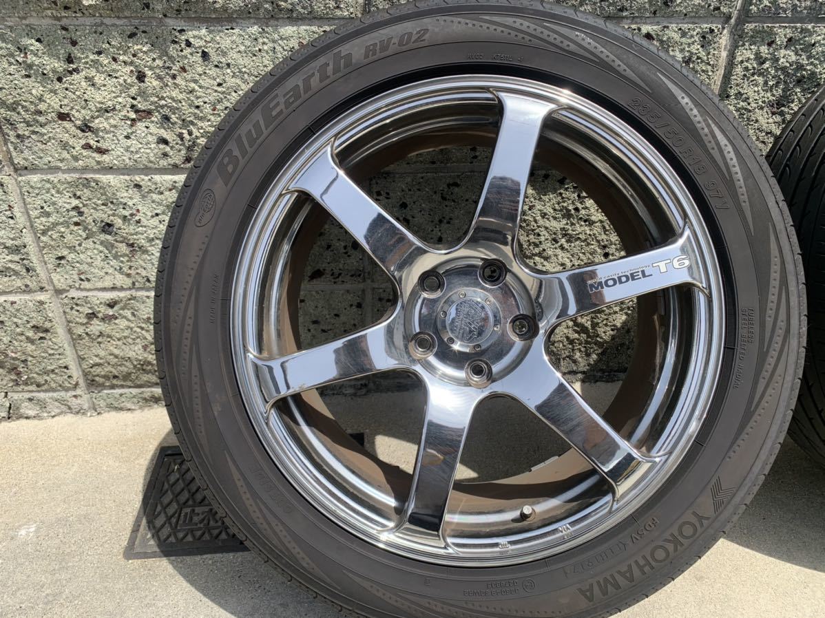 avs ホイール AVS MODEL T6 18インチ 7 5J 4本 中古品 YOKOHAMA 
