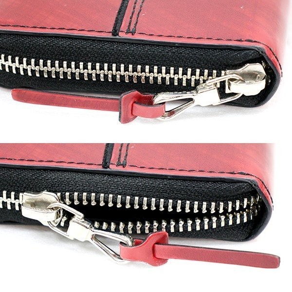 長財布 LANVIN ランバン COLLECTION メルカリ - レッド 美品 メンズ 長札入れ ランバンレザー ラウンドファスナー コレクション 赤 レザー リボン