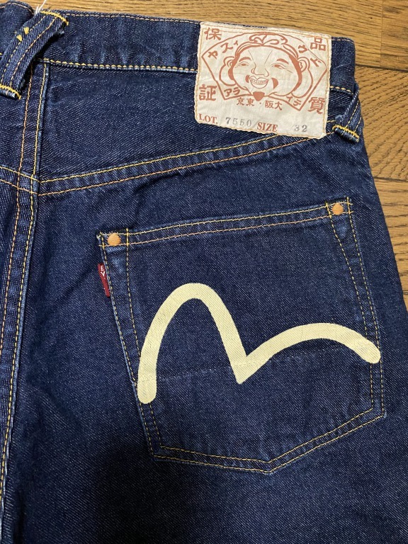 EVISU LOT 7550 エヴィス エビス カモメペイント ハーフ デニム 楽天