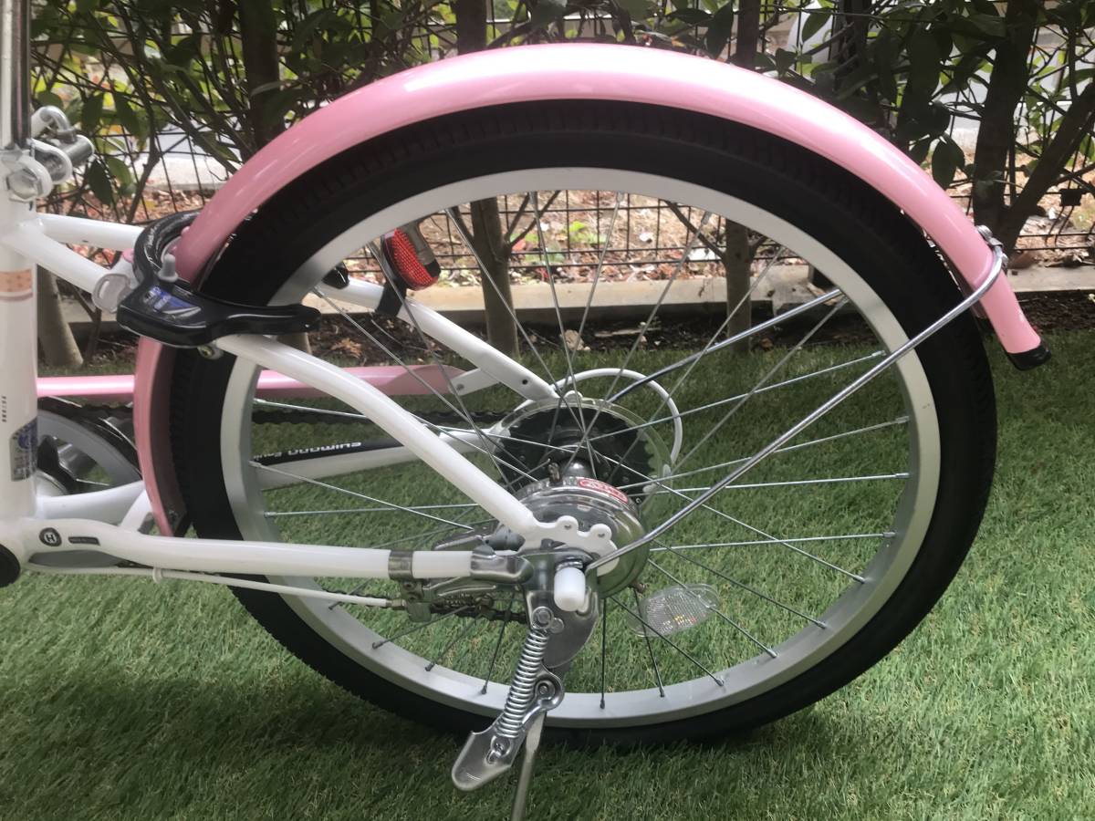 自転車 あさひ キッズサイクル ぺシェ PECHE ピンク／ホワイト 22