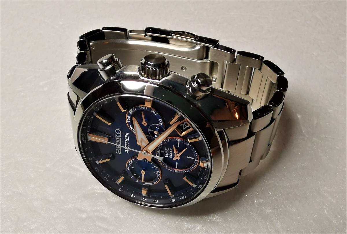 送料無料！セイコーブルー文字盤、SEIKO 5X53-OAJO-SBXCO49アストロン 