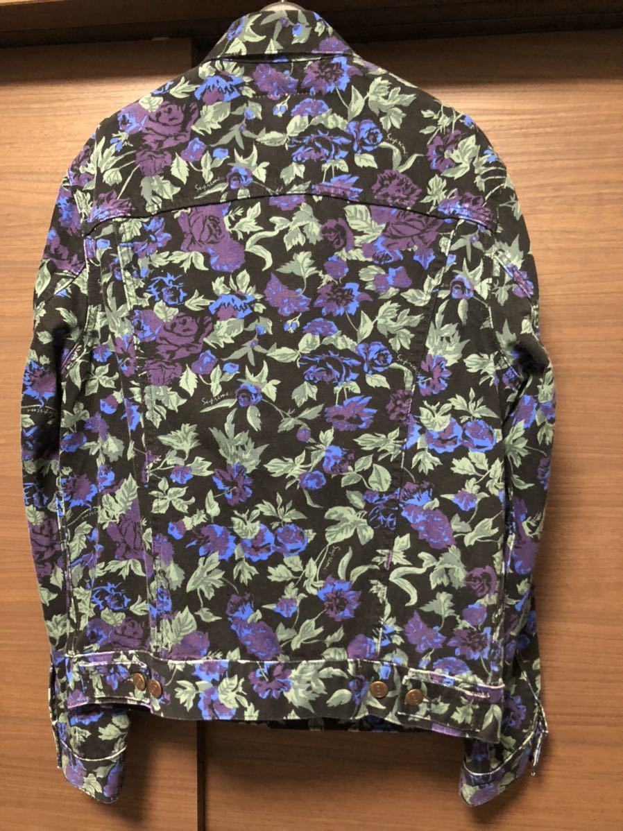 SUPREME × LEVIS Roses Trucker Jacket S 黒 シュプリーム リーバイス 