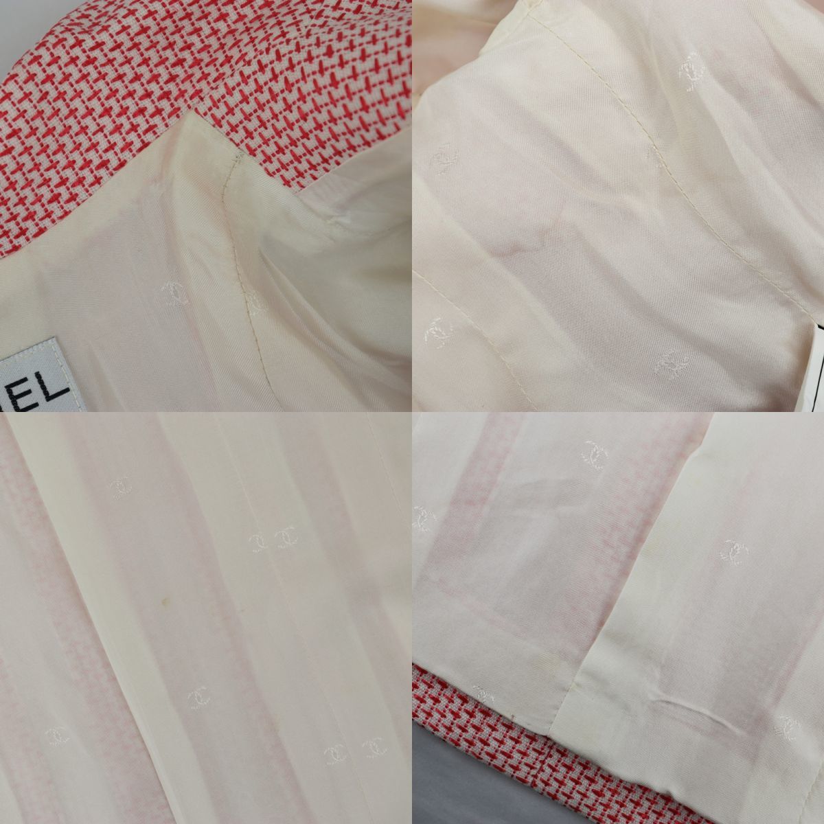 シャネル ヴィンテージ 97C チェック ツイードロングコート ピンク系 38 レディース ココマークボタン VINTAGE CHANEL CHANEL シャネル ヴィンテージ ブラック ロング（ブランドシャネル コートの人気アイテム