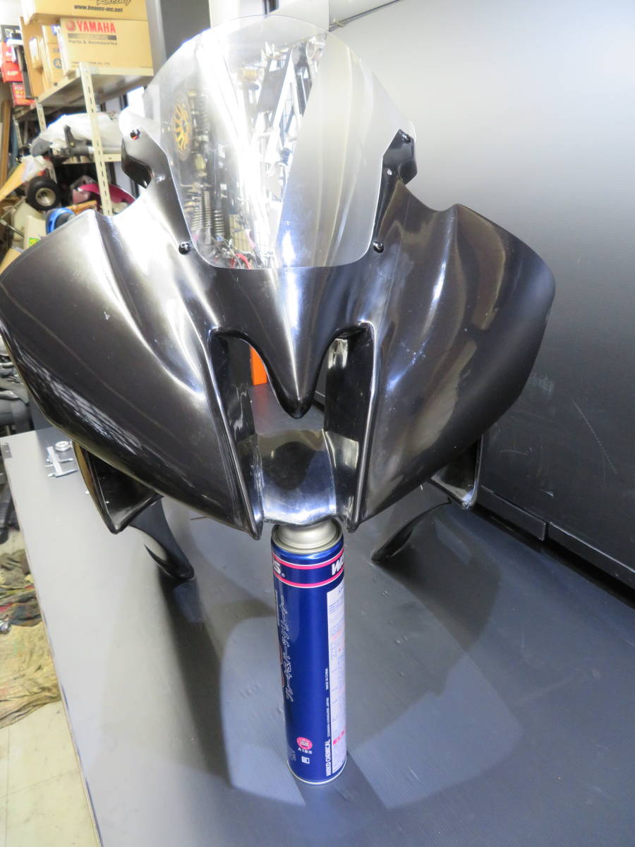 新作登場，安い】 YZF-R6 13S 社外FRPアッパーカウル黒ゲル/KDC
