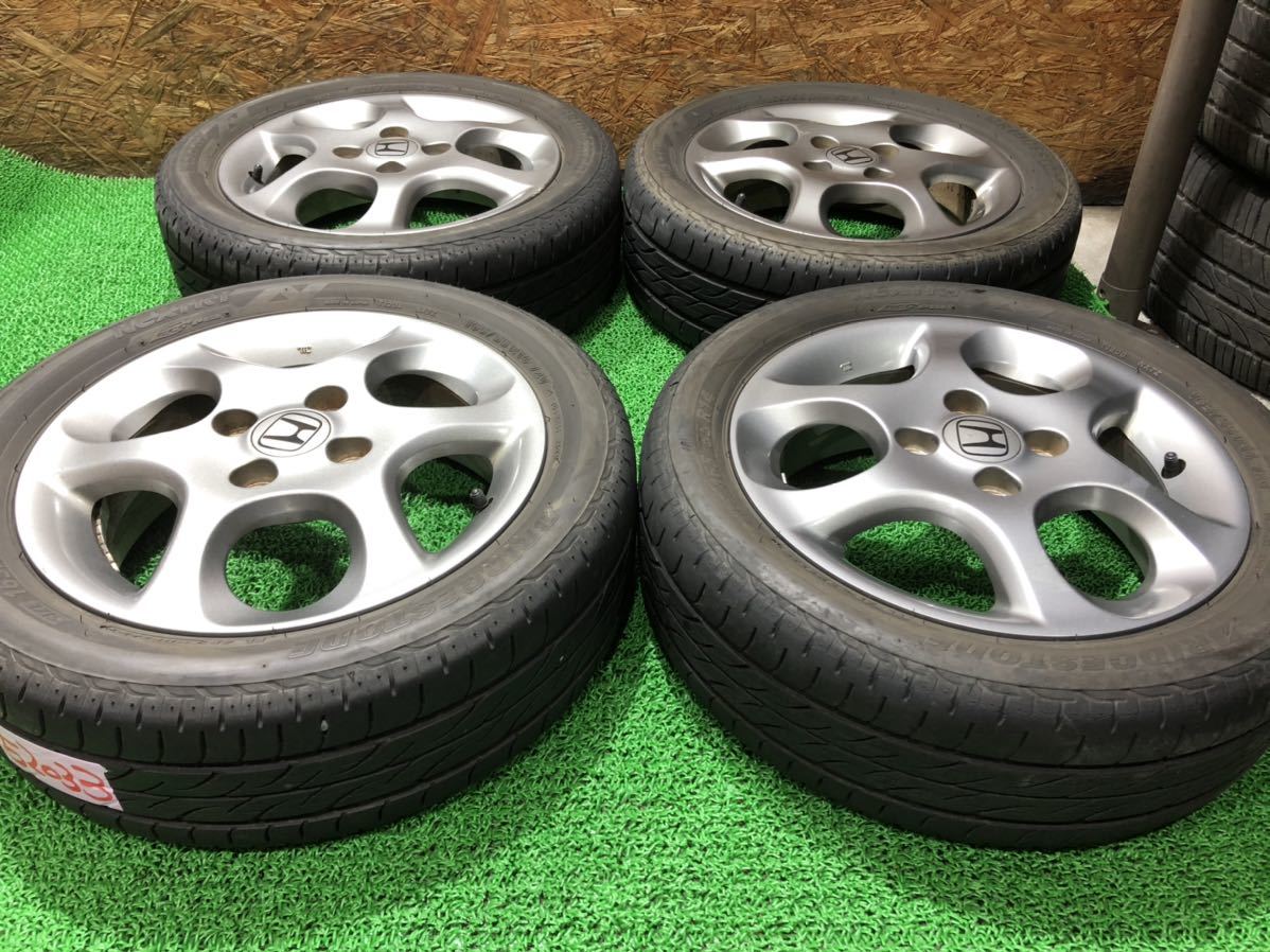 ホンダ純正 14inch 4.5j × BRIDGESTONE 165/55R14 PCD100 4穴 N［エヌ 