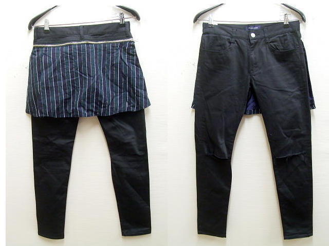 格安，新品 2 John UNDERCOVER JUW4502-1 19SS エプロンパーツ付ストレッチスリムPT ひざダメージ クラッシュ パンツ 6510(ボトムス)｜売買されたオークション情報、yahooの商品情報をアーカイブ公開 - オークファ 男性用