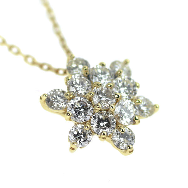 1円~ K18YG ダイヤモンド ペンダントネックレス D0.50ct SELBY
