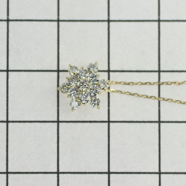 1円~ K18YG ダイヤモンド ペンダントネックレス D0.50ct SELBY