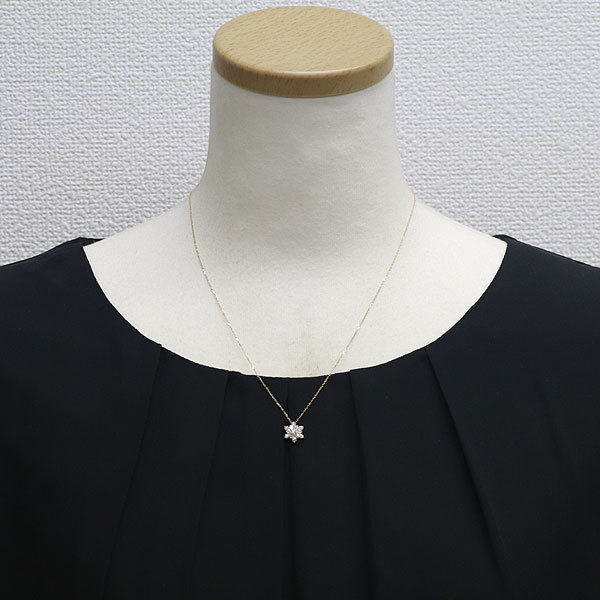 1円~ K18YG ダイヤモンド ペンダントネックレス D0.50ct SELBY