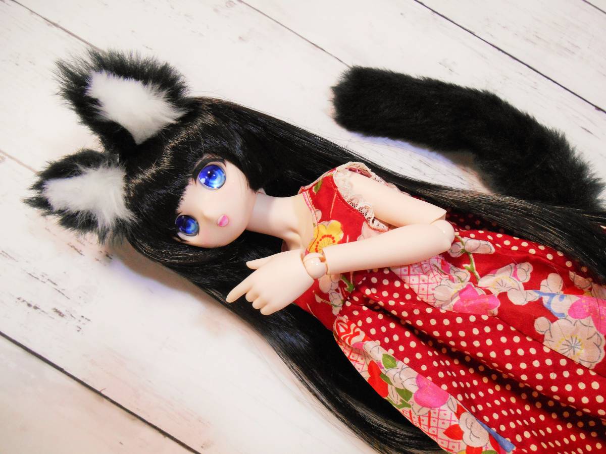 ねこみみ＆しっぽのセット（ブラック・ホワイト）｜コスプレ衣装 
