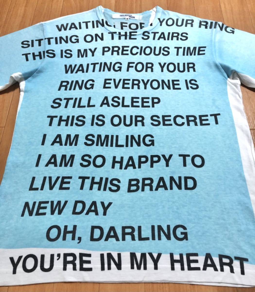 JUNYA WATANABE MAN 2002SS メッセージプリント Tシャツ