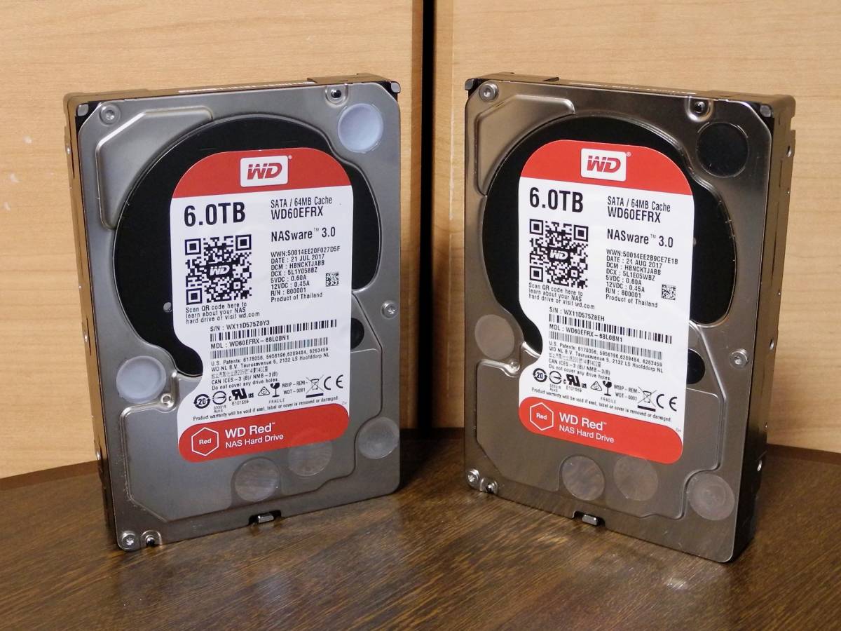 【人気定番，送料無料】 2個セット Western Digital Red 3.5インチ 6TB WD60EFRX 2017年製(2TB～)｜売買されたオークション情報、yahooの商品情報をアーカイブ公開 - オークファン 3.5 SerialATA