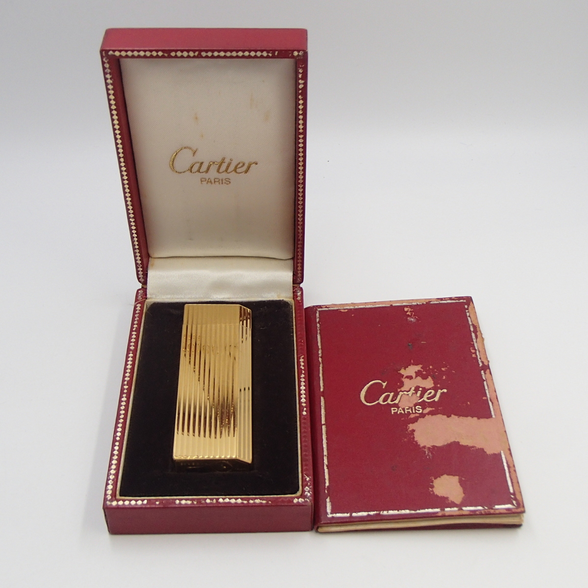 カルティエ Cartier ガスライター グレー ゴールド 着火未確認 