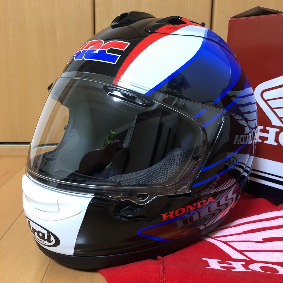 値下！美品　アライ×ホンダRX-7X CBR ブラック×ブルーArai×HONDA XL_1