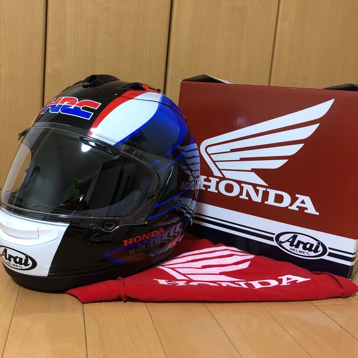 値下！美品　アライ×ホンダRX-7X CBR ブラック×ブルーArai×HONDA XL_2