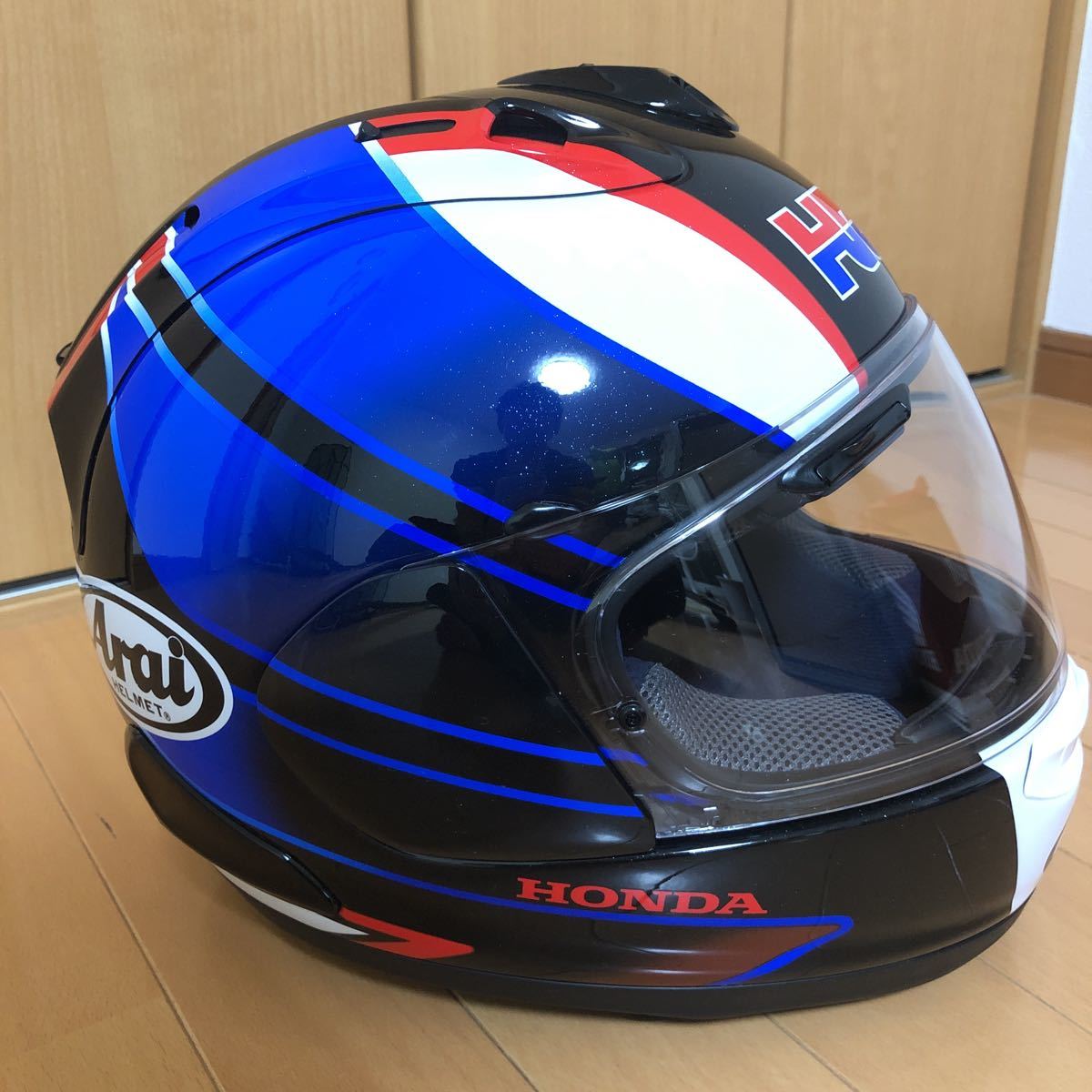 値下！美品　アライ×ホンダRX-7X CBR ブラック×ブルーArai×HONDA XL_3
