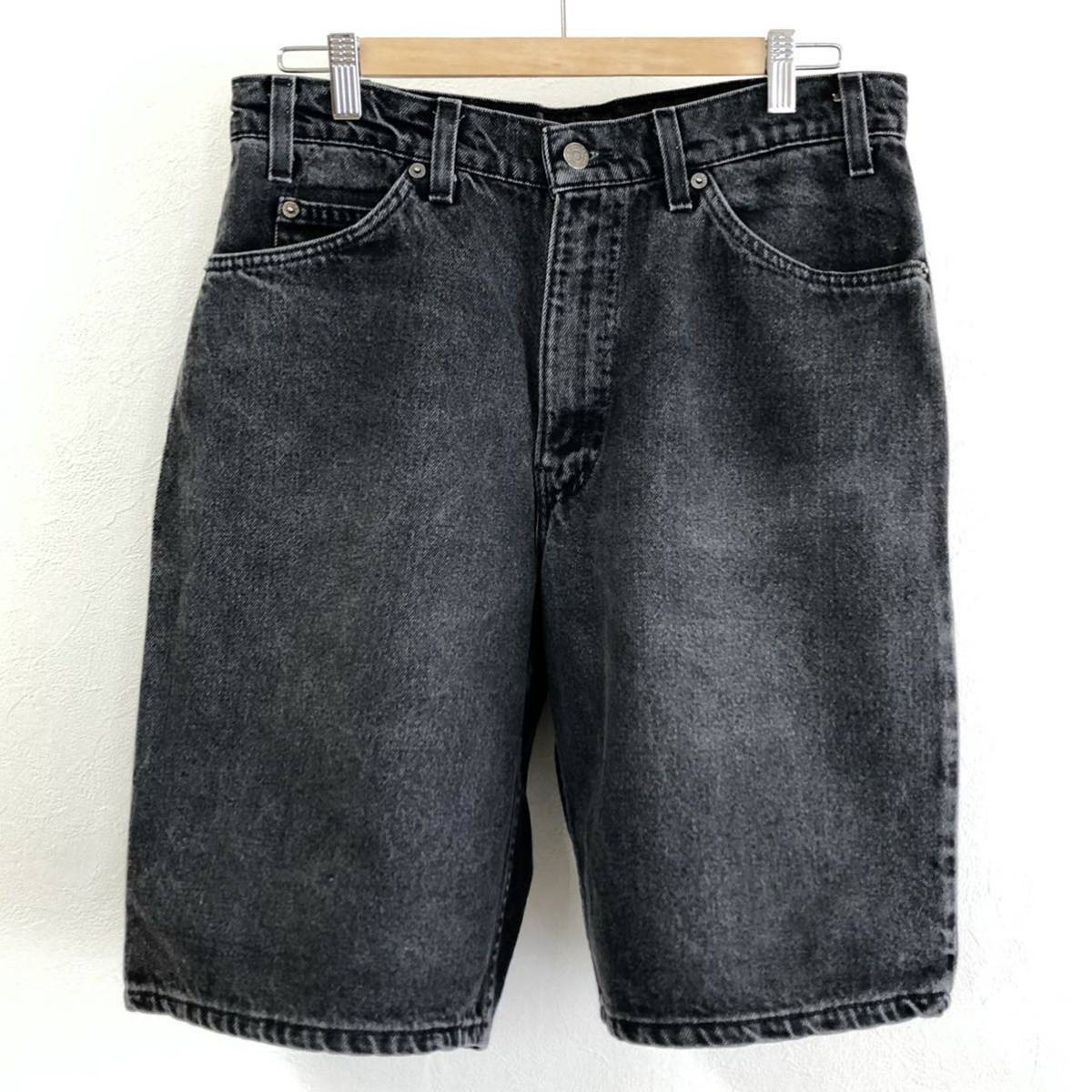90s【Levi's】560 ブラックデニム ショートパンツ W32 アメリカ製/90