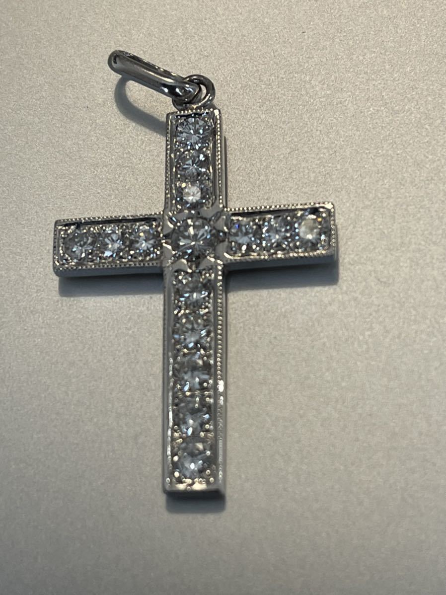 Pt900 ペンダントトップ クロス 1.00ct pt900☆ クロスモチーフ 