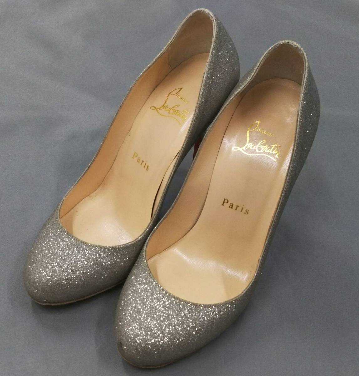 本物保証，SALE Christian Louboutin クリスチャンルブタン 36 1/2 パンプス ヒール約10cm グリッター ラメ(その他)｜売買されたオークション情報、yahooの商品情報をアーカイブ公開 - オークファン その他