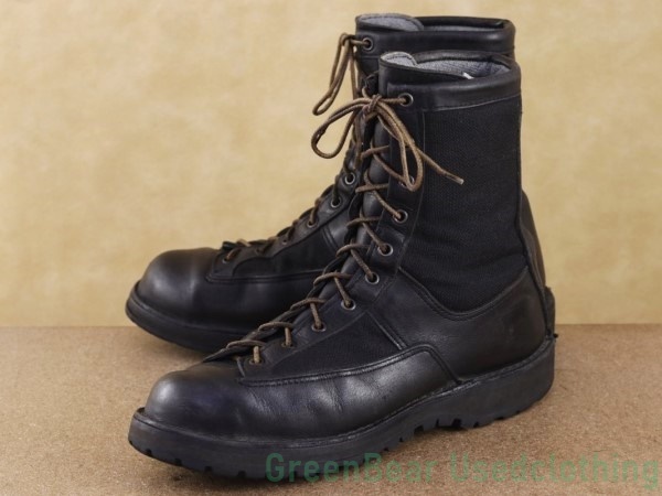 N011◆USA製【ダナー Danner】ビンテージ ワークブーツ 黒 ブラック メンズ 9EE 27cm