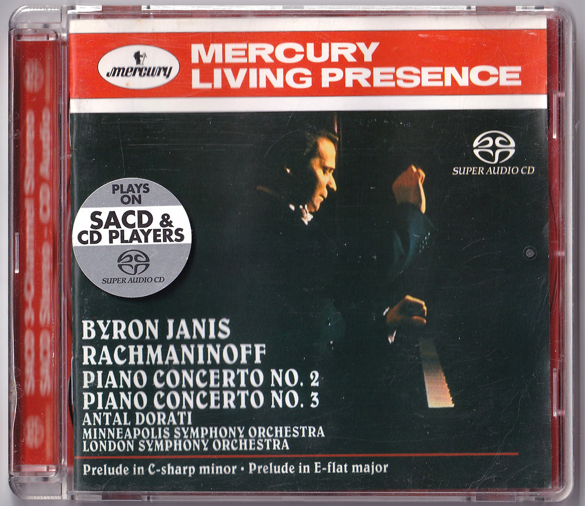 Mercury 470 639-2 バイロン・ジャニス、アンタル・ドラティ、ロンドン交響楽団、ラフマニノフ: ピアノ協奏曲2&3番 嶋護 TAS 優秀録音 SACD