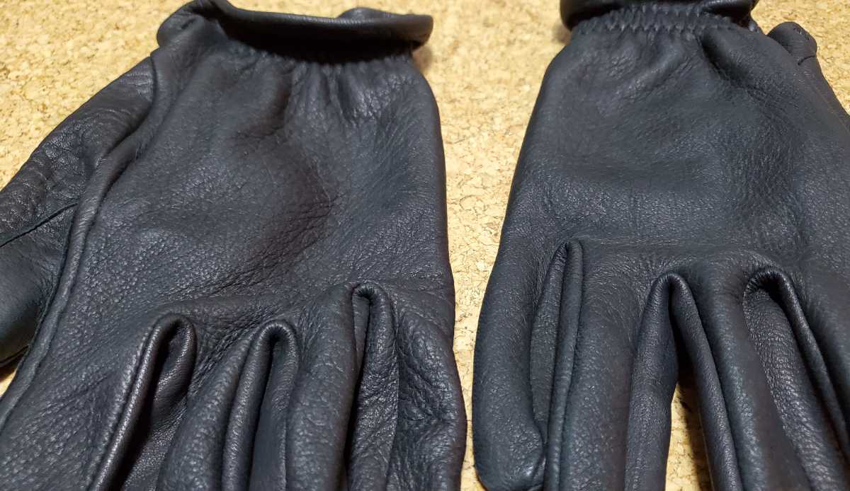 美品 フラットヘッド ディアスキン レザーグローブ 手袋 バイカー 