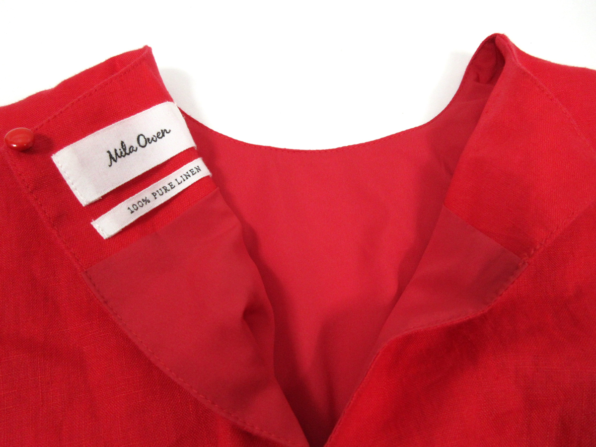 Mila Owen ミラ オーウェン リネンワンピース レッド 長袖 サイズ1 Mサイズ 売買されたオークション情報 Yahooの商品情報をアーカイブ公開 オークファン Aucfan Com
