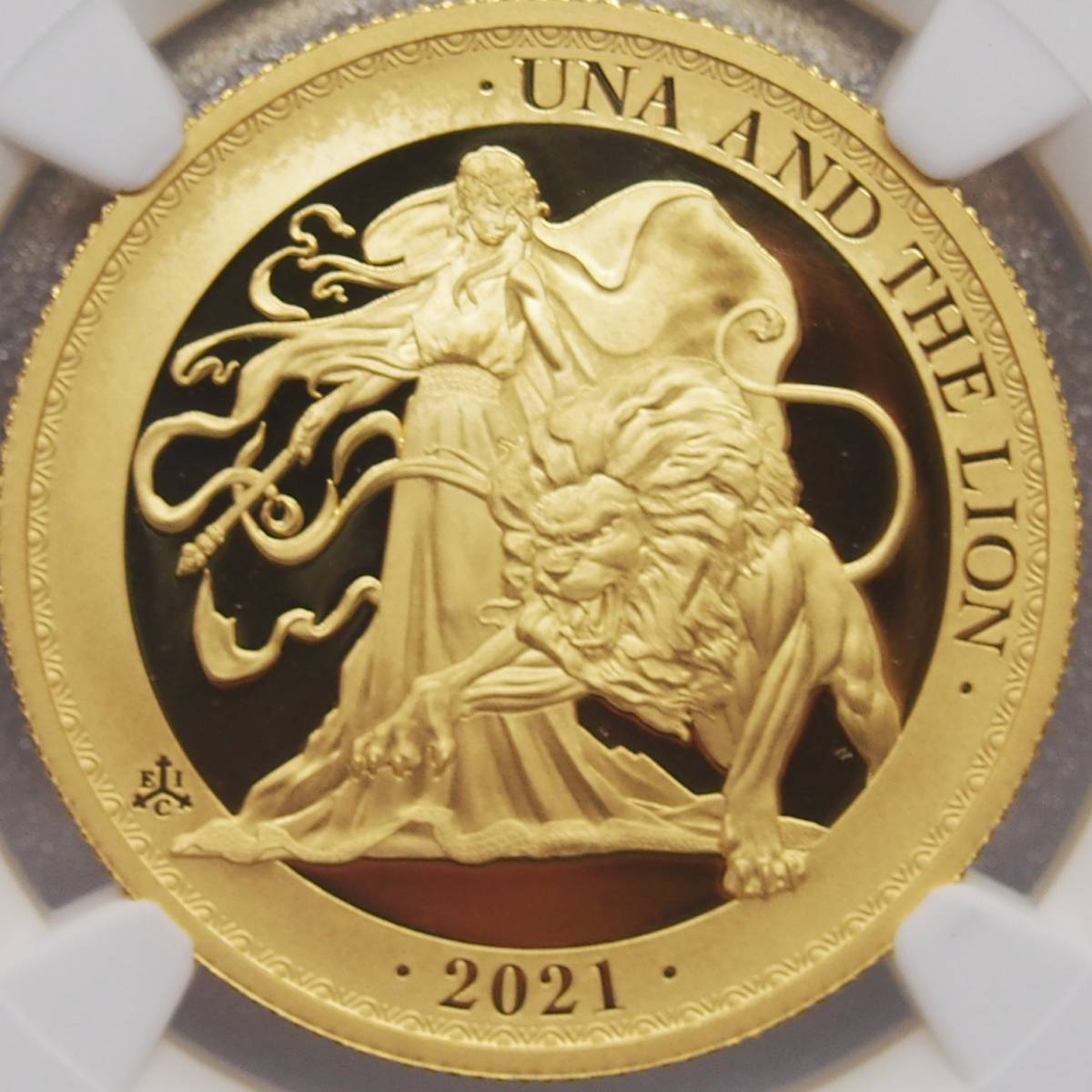 ウナとライオン セントヘレナ 1オンス 2021年 0 5ポンド NGC 1ポンド 金貨