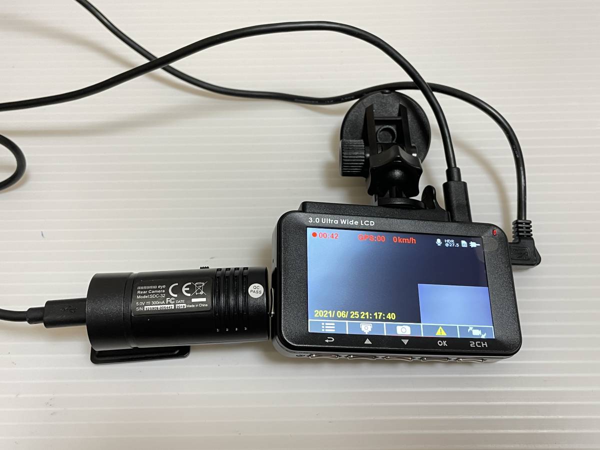 eye DRC-32M ドライブレコーダー MIRUMO mirumo 前後カメラ