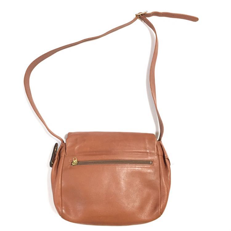 ギラロッシュ】本物 Guy Laroche ショルダーバッグ 茶 斜め掛け 本革  