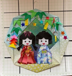 ハンドメイド 壁面飾り 折り紙 リース 七夕 織姫 彦星 折り紙 千代紙 売買されたオークション情報 Yahooの商品情報をアーカイブ公開 オークファン Aucfan Com