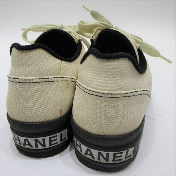 ☆レア☆ CHANEL シャネル vintage shoes ココマーク ステッチ ロゴ