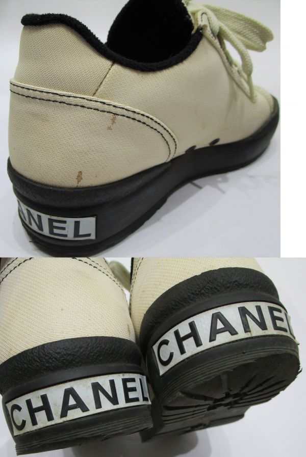 シャネル　CHANEL スニーカー　ヴィンテージ　ココマーク レア☆ ☆レア☆ CHANEL シャネル vintage shoes ココマーク ステッチ ロゴ