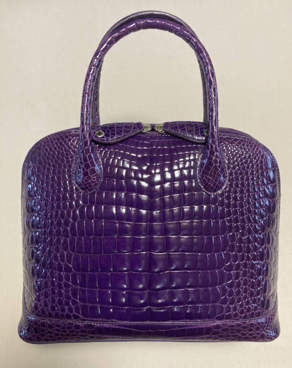✨未使用✨JRA 2way シャイニング　クロコダイル　パープル　ハンドバッグ クロコダイル CROCODILE シャイニー ハンドバッグ パープル 紫 未使用