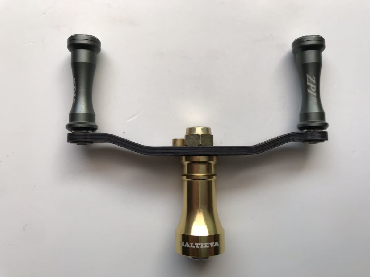 ZPI ソルティーバ　エギングハンドル② ZPI ソルティーバ ハンドルノブ 黒柿 スピニングダブル リール