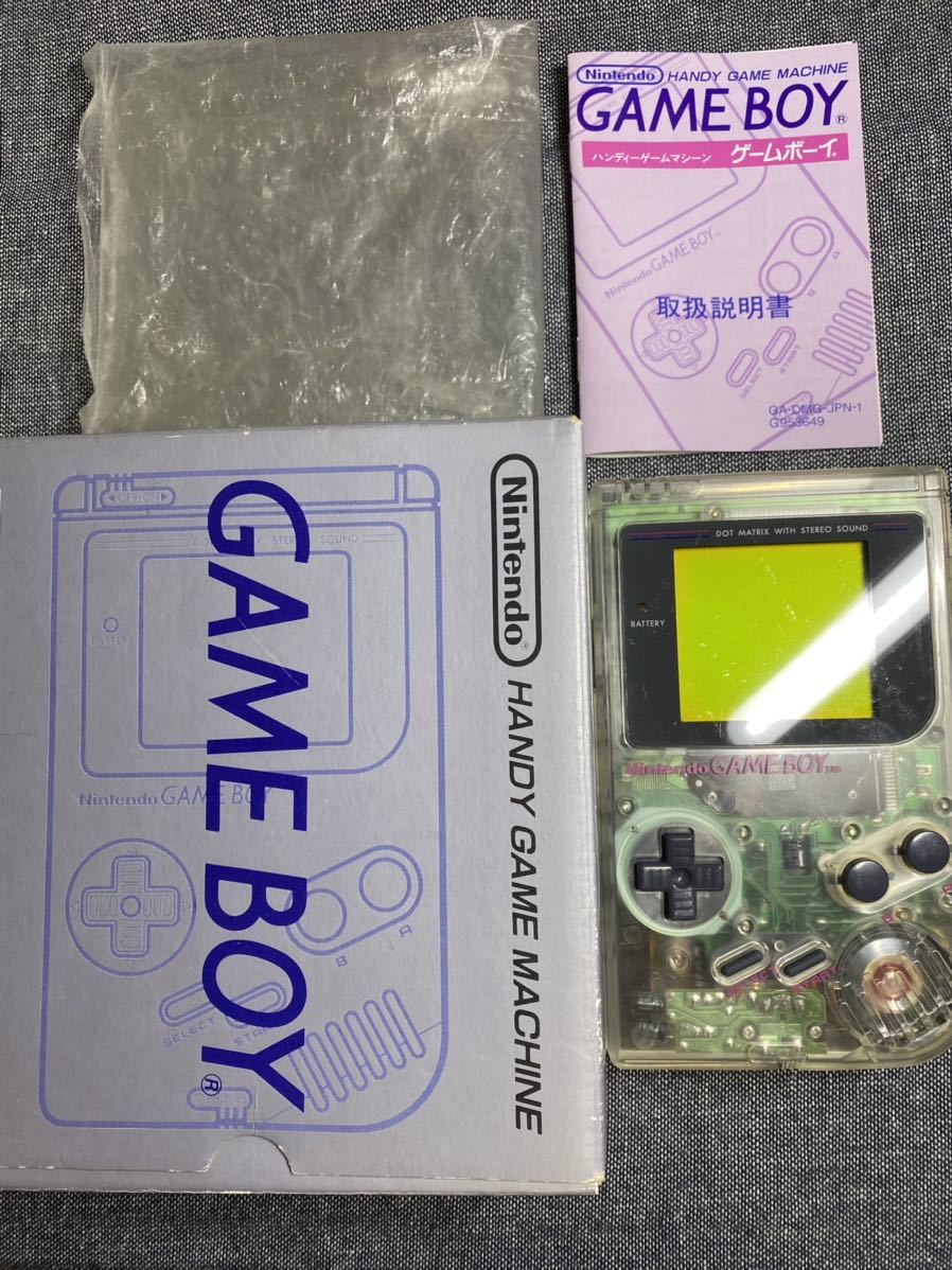 【値下げ！】★超美品★初代ゲームボーイ　クリア　スケルトン ゲームボーイ 初代 透明 -ゲームボーイ スケルトンの中古品 スケルトン