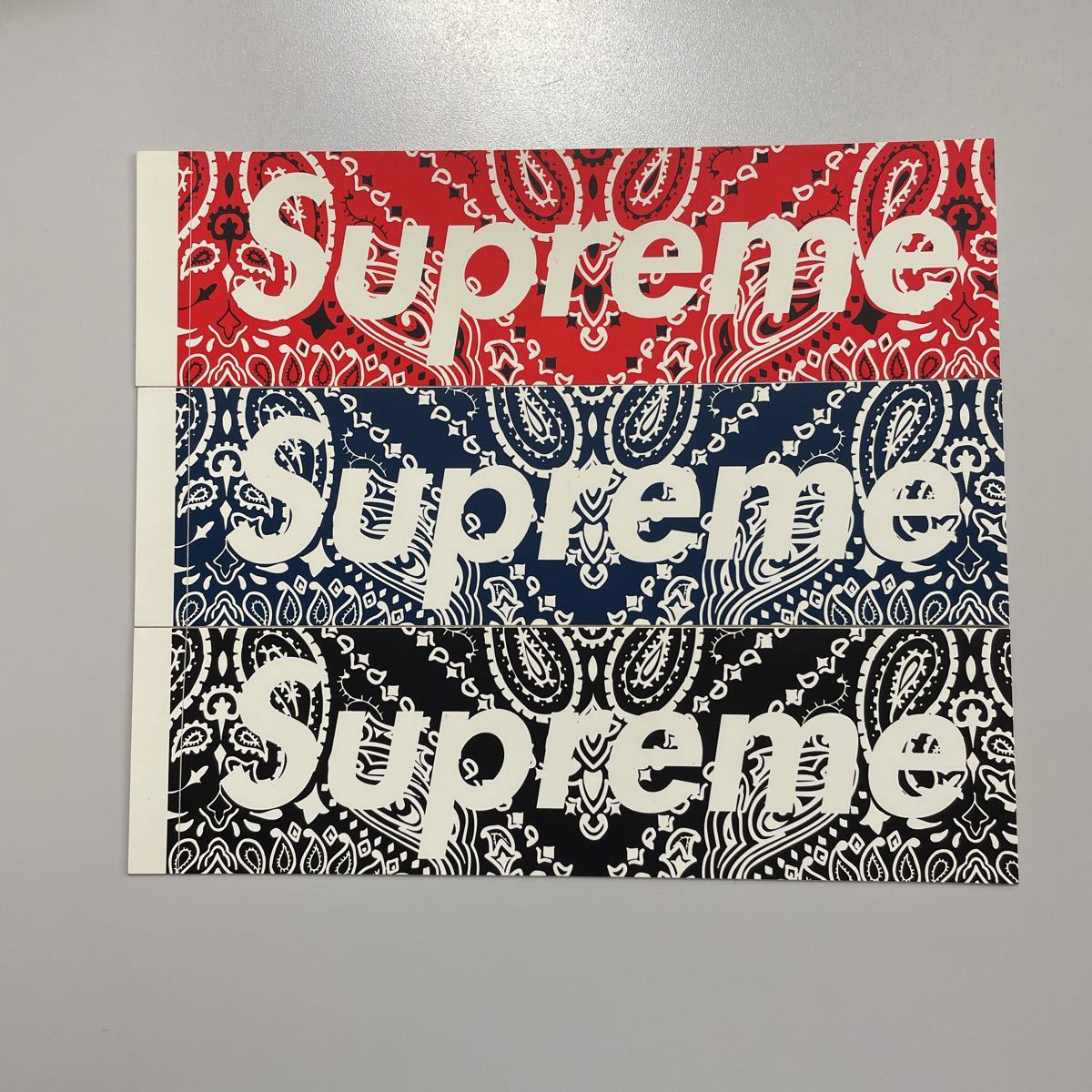 Supreme ステッカー ボックスロゴ 3枚セット - ペイズリー ペイズリー
