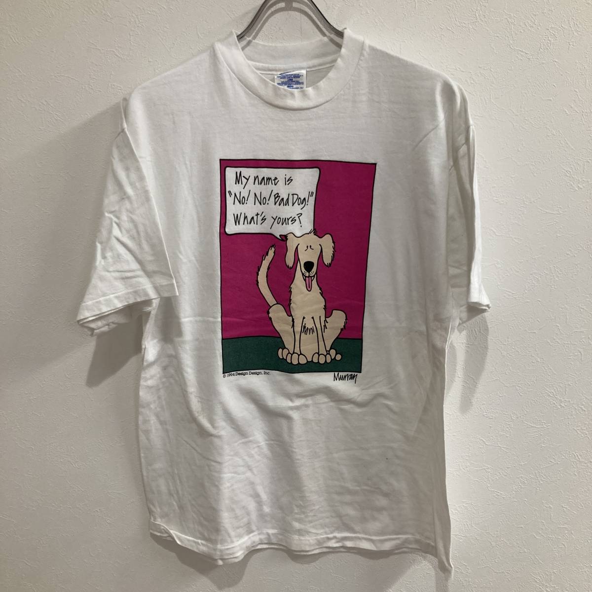 90s USA製 ドッグ アート イラスト プリント Tシャツ メンズ レディース L / 90年代 オールド 犬 アニマル シングルステッチ グラフィック main image 0
