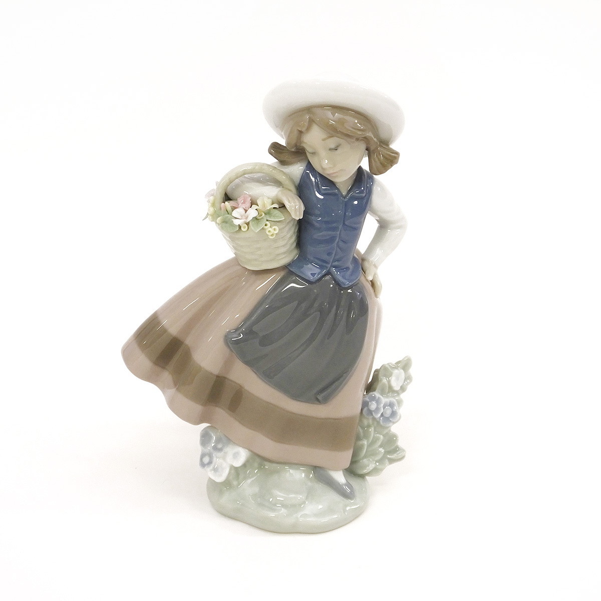 即決【おたからや美術画廊】リヤドロ○甘い花の香り フィギュリン 陶器 