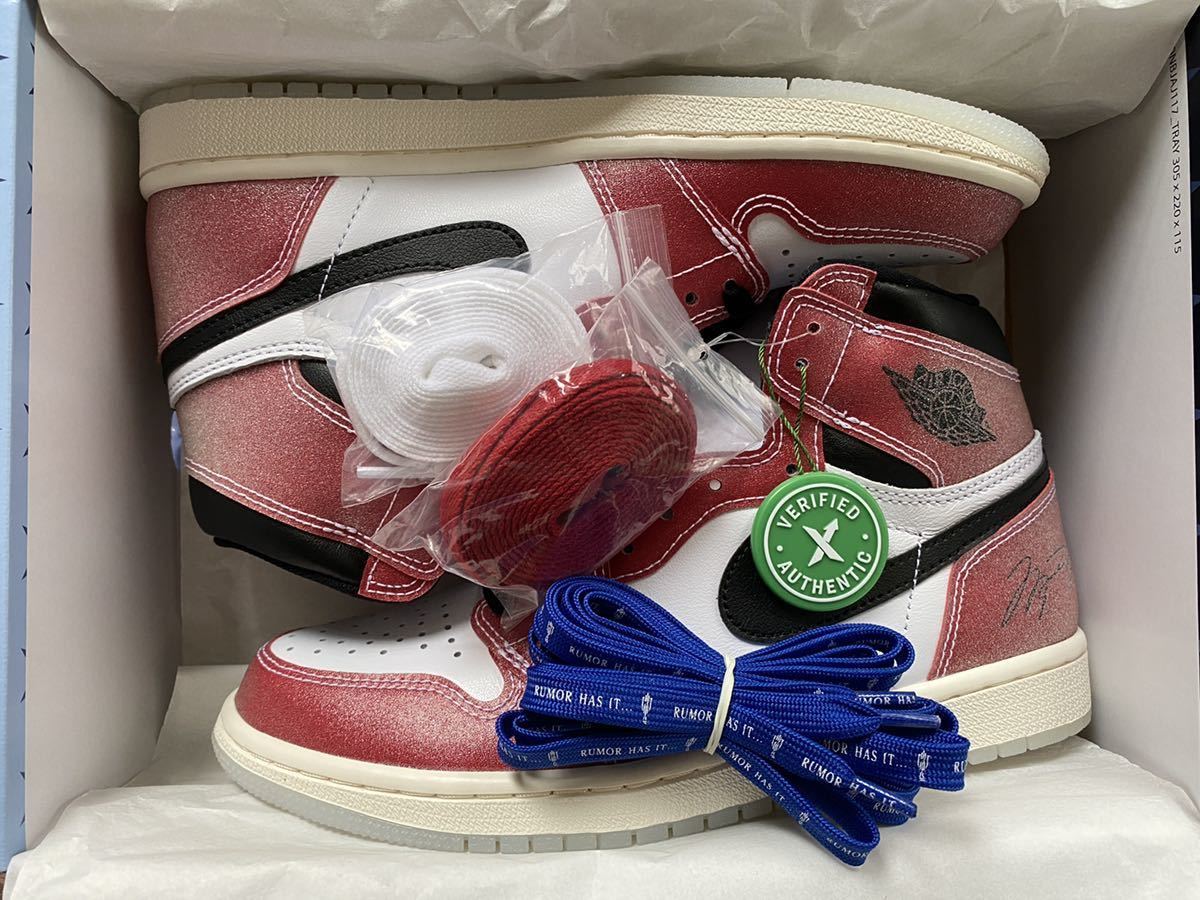 最落なし☆ブルーシューレースのみ☆TROPHY ROOM & NIKE AIR JORDAN 1