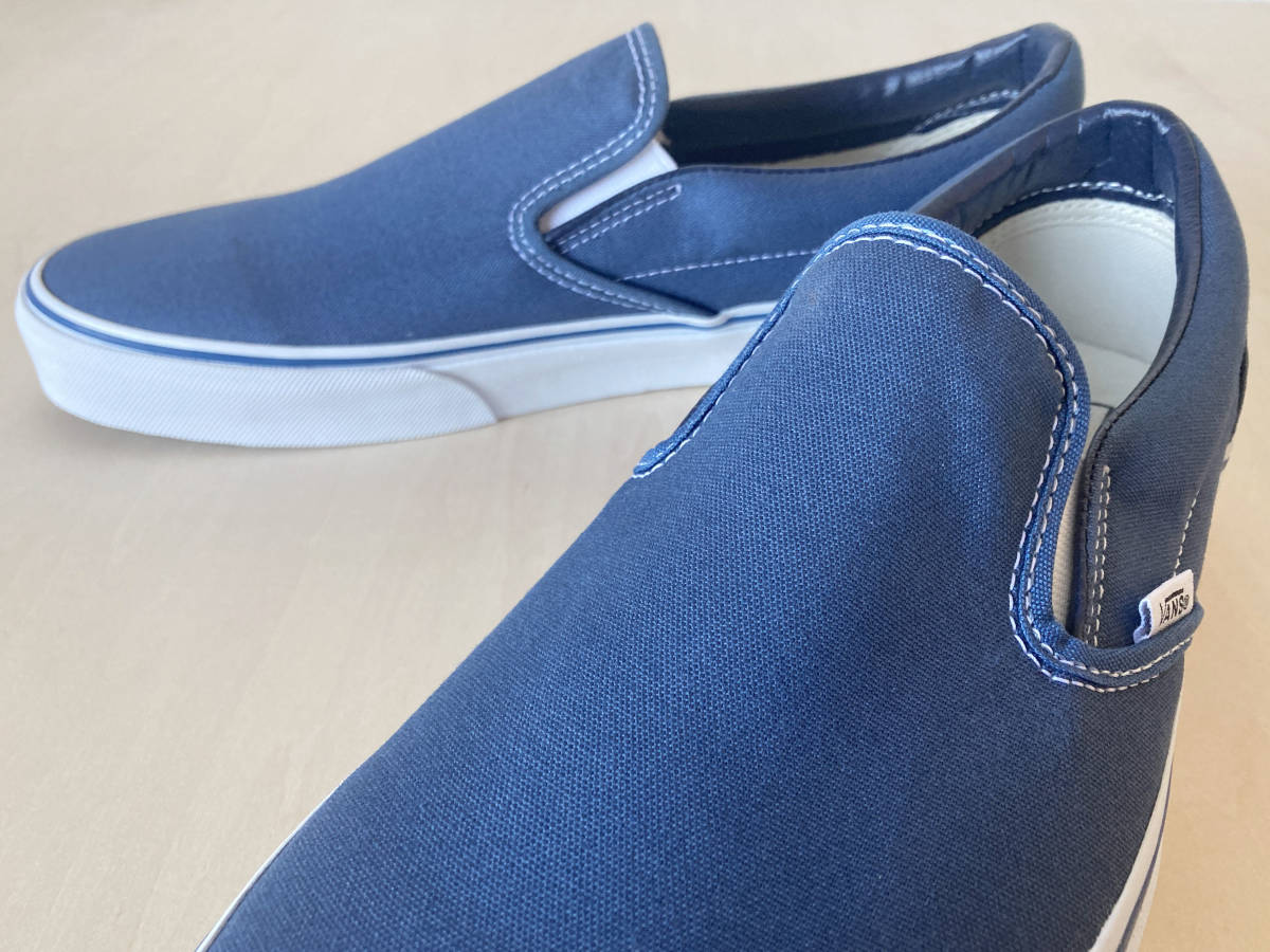 27.5cm バンズ スリッポン ネイビー VANS SLIP 