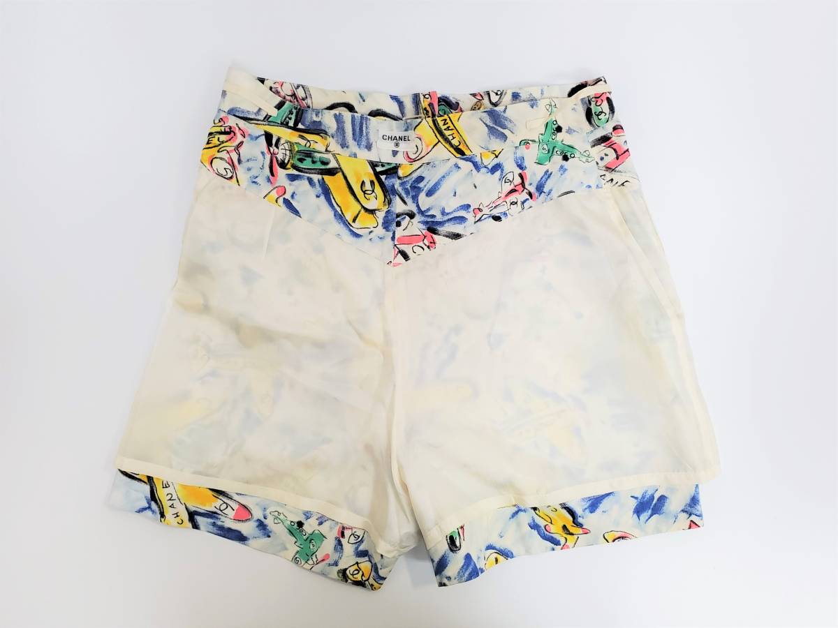 CHANEL シャネル ショートパンツ 飛行機柄 レア 正規品 1円から  